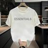 Europeu e Americano ins maré marca carta impressa manga curta T-shirt dos homens design de verão solto 200g puro algodão casal top