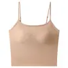 Base Líquida Alça Fina Camisola Costas Nuas Roupa Íntima Roupa Externa Feminina Curta Modal Sem Costura Sutiã Camiseta Invisível