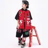 Traje de Ropa de Moda para Niños de Street Dance Niños Hip-Hop Marca de Moda Ropa para Niños Ropa Hiphop para Niños Holgada Ropa de Rendimiento para Motocicleta Niñas