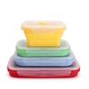 Lonchera plegable de silicona Calentamiento en microondas Portátil Caja de picnic para exteriores Trabajo Especial Sellado Caja para comida complementaria para niños