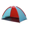 Barraca de Viagem de Abertura Rápida para Exterior, Barraca de Acampamento de Montanha Bicolor Vermelha e Azul, Barraca Portátil à Prova de Chuva para Viagem de Carro