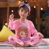 Pijamas para niños del sudeste asiático, ropa de casa de manga larga, fina, de dibujos animados, para primavera y otoño