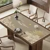 Nuevo Mantel Estilo Chino Pintura de Paisaje Impermeable y a Prueba de Aceite Mantel Sin Lavado para Uso en el Hogar Mantel Rectangular para Mesa de Café