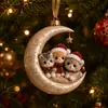 Decoraciones Navideñas de Gatito Lindo Transfronterizas Decoración Acrílica Navideña F