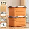 Caja de Almacenamiento de Gran Capacidad Caja de Almacenamiento Extra Grande para el Hogar para Ropa Juguetes Libros Artículos Varios con Tapa Uso en Coche Caja Organizadora de Plástico