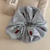 Laço de Cereja Bordado Doce e Fofo Elástico Grande para Cabelo Tendão de Borracha Elegante Acessórios de Cabelo para Rabo de Cavalo Alto para Mulheres