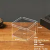 Caixa transparente quadrada de acrílico plástico atacado 5cm com tampa e base caixa de doces cubo figura caixa de embalagem para display