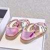 Sapatos Infantis Romanos, Sandálias para Meninas, Fechados na Ponta 2026 Novo Estilo de Verão, Tênis Esportivos para Crianças Grandes, Sapatos de Princesa da Moda, Calçados Infantis