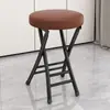 Banquinho Dobrável com Encosto, Banquinho Redondo Pequeno Portátil para Uso Doméstico, Cadeira de Dormitório, Cadeira de Jantar, Cadeira de Escritório, Cadeira para Treinamento em Conferência, Cadeira para Computador