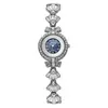 Pulseira de Relógio de Quartzo em Forma de Leque Cravejada com Diamantes Modelo Novo Cross-Border Goldie À Prova d'Água Elegante Versátil para o Trabalho Deslocamento Diário Relógio Feminino