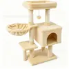 Rascador pequeño para gatos, venta al por mayor para ventas transfronterizas, incluye cama para gatos, poste rascador y árbol para gatos - un juego completo diseñado específicamente para gatitos, con etiquetado gratuito