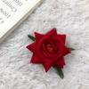 Flor rosa de franela grande de alta simulación comercio exterior Rosa de Terciopelo Material de flor para boda Arreglo floral Decoración de ropa con flores