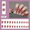 Uñas Postizas Virales de Moda 24 Piezas Estilo Francés Nuevas Uñas Postizas Degradadas