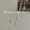 Cadena de Clavícula S925 Plata de Ley Huevo de Perla Berenjena Diseño de Nicho Elegante Simple Ins Coreano Collar de Gama Alta y Versátil