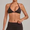 Sutiã de Yoga Cruzado Secagem Rápida Costas Bonitas Alça no Pescoço Costas Bonitas Roupa Íntima Esportiva para Corrida Top Colete Fitness 1221