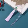 Pingente de Nó Chinês DIY com Borla Vazada em Forma de Grão de Arroz, Marcador de Página Estilo Antigo, Sachê, Acessórios de Decoração para Pen Drive, Atacado do Fabricante