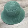 Sombrero de pescador de color sólido coreano de verano, sombrero de cuenca, cúpula transpirable, ala ancha, sombrero de sol directo para viajes al aire libre