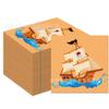MM069-ZJ Piratas Fiesta en Barco Mar Vacaciones Pañuelo de Papel Cuadrado Fiesta Vajilla de Fiesta Papel Desechable para Fiesta