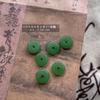 Nuevas Joyas de Arte de Uñas de Jade Guofeng Retro Antiguas Tridimensionales Hebilla de Bambú Ping An Imitación Verde Jade Accesorios para Usar Armadura