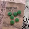 Acessórios de Arte de Unha de Jade Estilo Nacional Personalizados, Estilo Antigo Retrô Fivela de Segurança Estereoscópica Bambu Imitação Jade Verde Acessórios de Unha Vestíveis