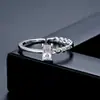 Nuevo Anillo Abierto de Moda Estilo Coreano Jinse para Mujer con Diseño Personalizado de Cadena Retorcida Irregular Anillo para Dedo Índice