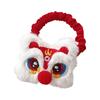 Muñeco de Peluche Danza del León de Año Nuevo Accesorios para el Cabello Moda Nacional Muñeco Decorativo Broche Corazón de Niña Pasador para Cola de Caballo