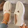 Sapatos femininos personalizados, sapatos casuais de tamanho grande para exportação, sapatos respiráveis em fly-knit, sapatos femininos leves e confortáveis de malha, sapatos de solado macio