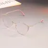 Novos óculos de cor cambiante anti-luz azul para comércio exterior transfronteiriço, estilo europeu e americano moderno, óculos planos de metal estilo olho de gato com detalhes em diamante de alta qualidade