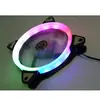 Ventoinha de chassis de 120*25cm com luz aurora de anel único, ventoinha de alimentação 12V deslumbrante, equipamento de chassi LED de 12cm