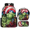 Mochila de Marvel Spider-Man Dibujos Animados Anime Bolsa Escolar Primaria Mochila Bolso de Mano Bolsa Sencilla para Lápices