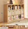 Estantería de rejilla de madera maciza, estante de almacenamiento para sala de estar, estantería de pie estilo vintage, vitrina de pared multicapa de combinación libre