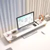 Suporte de altura ajustável para computador, suporte elevatório para tela de monitor, suporte de pescoço de ganso, base de extensão para mesa de estação de trabalho de escritório