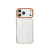 Estilo pareja Dopamina color contrastante funda con ventana grande adecuada para Apple 17 Pro Max, 16 Pro, cobertura total para 15/14
