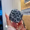 Estampado de Leopardo Transfronterizo Adecuado para Funda de Auriculares Huawei Clip2, Nueva Funda Dura de PC de Imitación de Cuero PU, Estilo de Negocios, Anticaídas