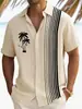 Camisa de manga corta para hombre, estilo casual, con cuello, bolsillos de botón y estampado digital 3D, corte holgado, superventas transfronteriza europea y americana, 2026