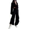 Exportación Transfronteriza Estación Independiente Amazon 2024 Moda Europea y Americana Tops Sueltos + Pantalones Traje de Dos Piezas para Mujer