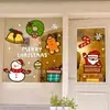 Adesivos de decoração de Natal estilo ins para vitrines de vidro, adesivos eletrostáticos de PVC para árvores de Natal, adesivos de porta, decorações de janela