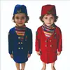 Disfraz de Azafata de Vuelo para Niños de Halloween Cosplay Juego de Rol para Jardín de Infancia Uniforme Profesional Atuendo de Presentación de Azafata