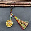 Xizang pingente de borla olho do Deus da Riqueza de cinco vias para interior de carro pendurado Rei zachilam Guanyin de quatro braços Mãe Verde
