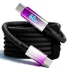 Cable de datos de carga súper rápida PD con pantalla digital en tiempo real y función de apagado automático, compatible con dispositivos Apple, Huawei, Samsung, Xiaomi, Honor y VIVO