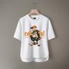 Nueva camiseta de manga corta para hombre, estilo coreano de verano, moderna, sencilla, de media manga, estilo Hong Kong, holgada, informal, de marca.