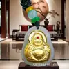 Explosiones colgante de jade incrustado de oro completo jade Hetian Guanyin Buda Buda Maitreya collar para hombres y mujeres parejas Buda ventas directas de fábrica