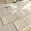 Tapete de Cozinha de Terra de Diatomáceas Estilo Wabi-Sabi de Alta Qualidade, Absorvente de Água, Antiderrapante, Resistente a Manchas, Resistente ao Desgaste, Tapete Longo para Sala de Jantar, Em Estoque para Atacado