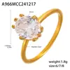 Anillo de Zirconia Ovalado de Alta Lujo Omega Estilo INS para Mujer Moda de Boda Transfronteriza Europea y Americana Diseño Versátil Joyería