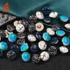 2025 Turquesa Imitación Agrietada Hebilla Cosida a Mano Botón Pequeño de Metal de 11 mm Botón para Cheongsam Traje Tang Dinastía Han Botón de Camisa Venta al por Mayor