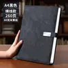 Piel para Cuaderno A4 Tacto Piel Cuero Libro de Registro para Reuniones de Oficina de Alto Valor Bloc de Notas de Estudio Se Puede Imprimir Logo