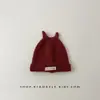 Touca de Bebê Fofa Colorida com Bolinhas e Antenas Lã Tricotada Unissex para Outono Inverno Proteção contra Frio Quente Touca Pulôver Gorro