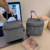 Bolsa de Cosméticos Simple de Nailon Liso Estilo Estudiante Sal Frío Portátil Rectangular de Alto Valor Color Puro