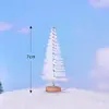 Árbol de Navidad de pino, accesorios para paisajes en miniatura, varios tamaños y estilos, adornos de PVC, decoraciones creativas y lindas para el hogar
