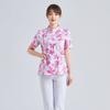 Uniforme de enfermera floral de manga corta para mujer, traje de verano dividido, de manga corta, para residencias de ancianos, madres y bebés, maternidad, niñera, monos de cuidado bucal